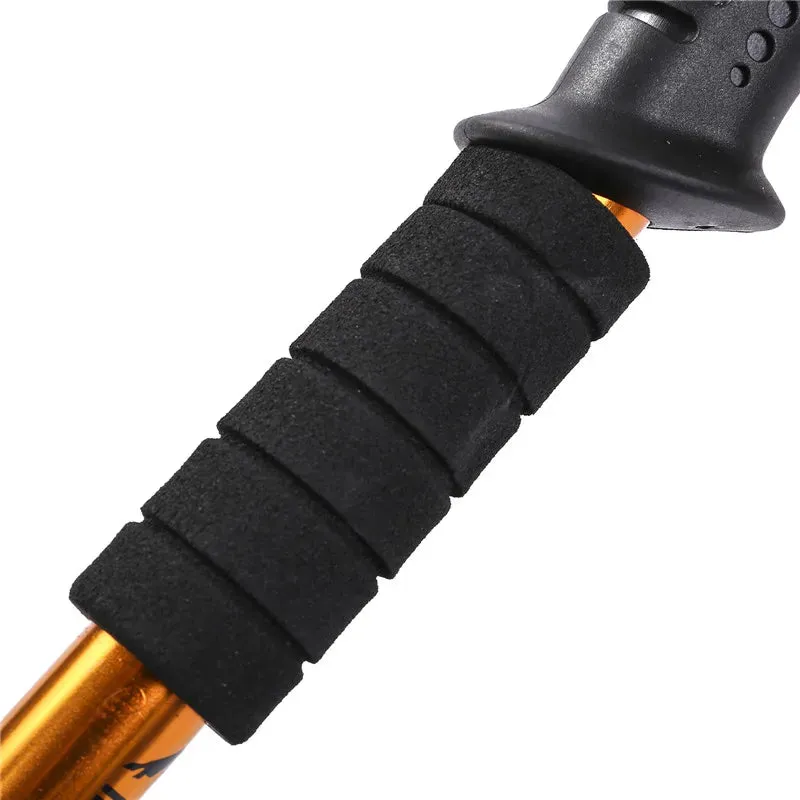 Adjustable High-Strength Alloy Trekking Pole with Wood Handle