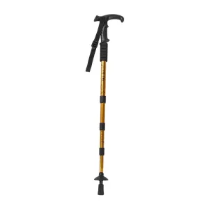 Adjustable High-Strength Alloy Trekking Pole with Wood Handle