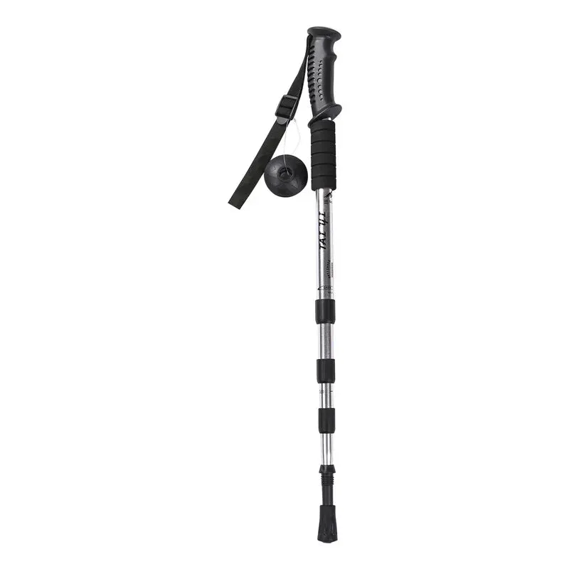 Adjustable High-Strength Alloy Trekking Pole with Wood Handle