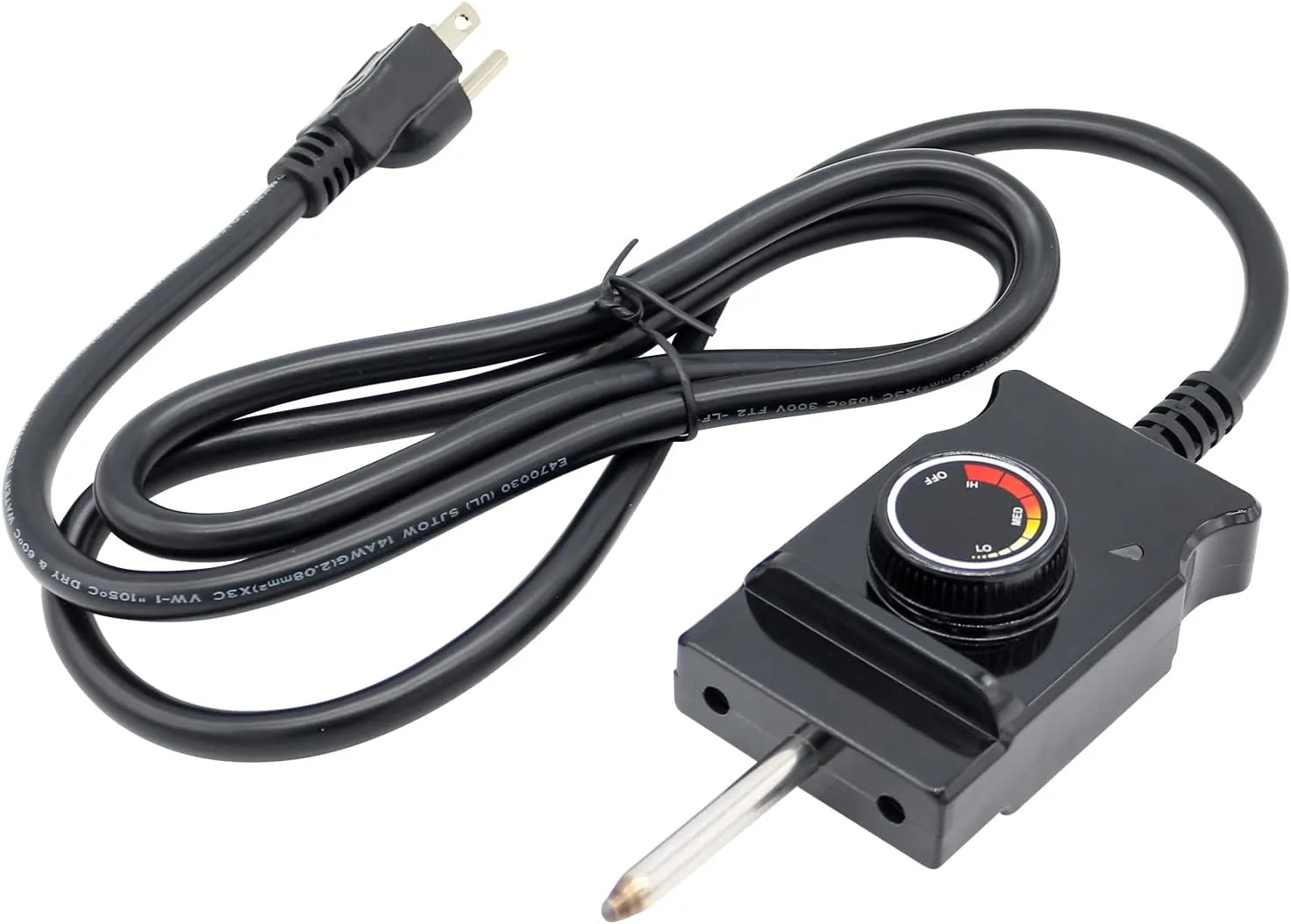 Adjustable Thermostat Probe Power Cord for Masterbuilt Smoker, Electric Smoker Parts for Masterbuilt, Most of Outdoor Cooking Electric Smokers and Grills Heating Element