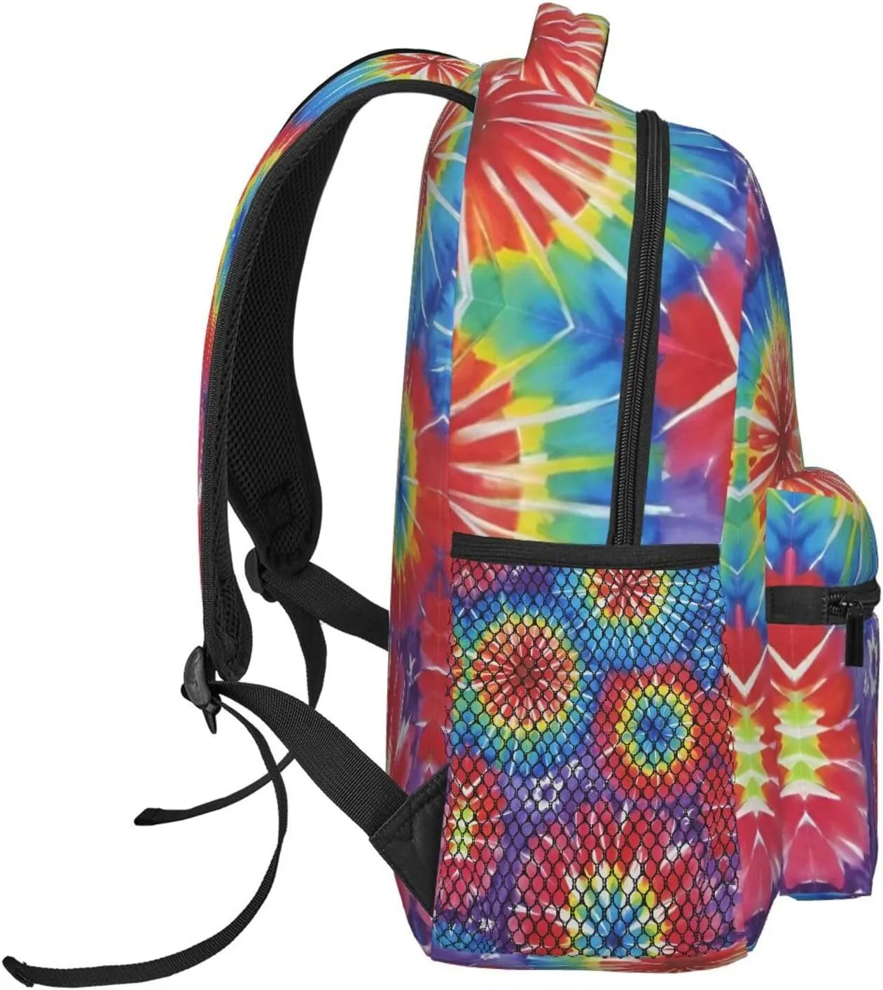 Adults Lightweight Awesome Tie Dye Art Rucksacks Large Capacity Bookbag With Adjustable Shoulder Straps for Trekking Outdoors Bicycle