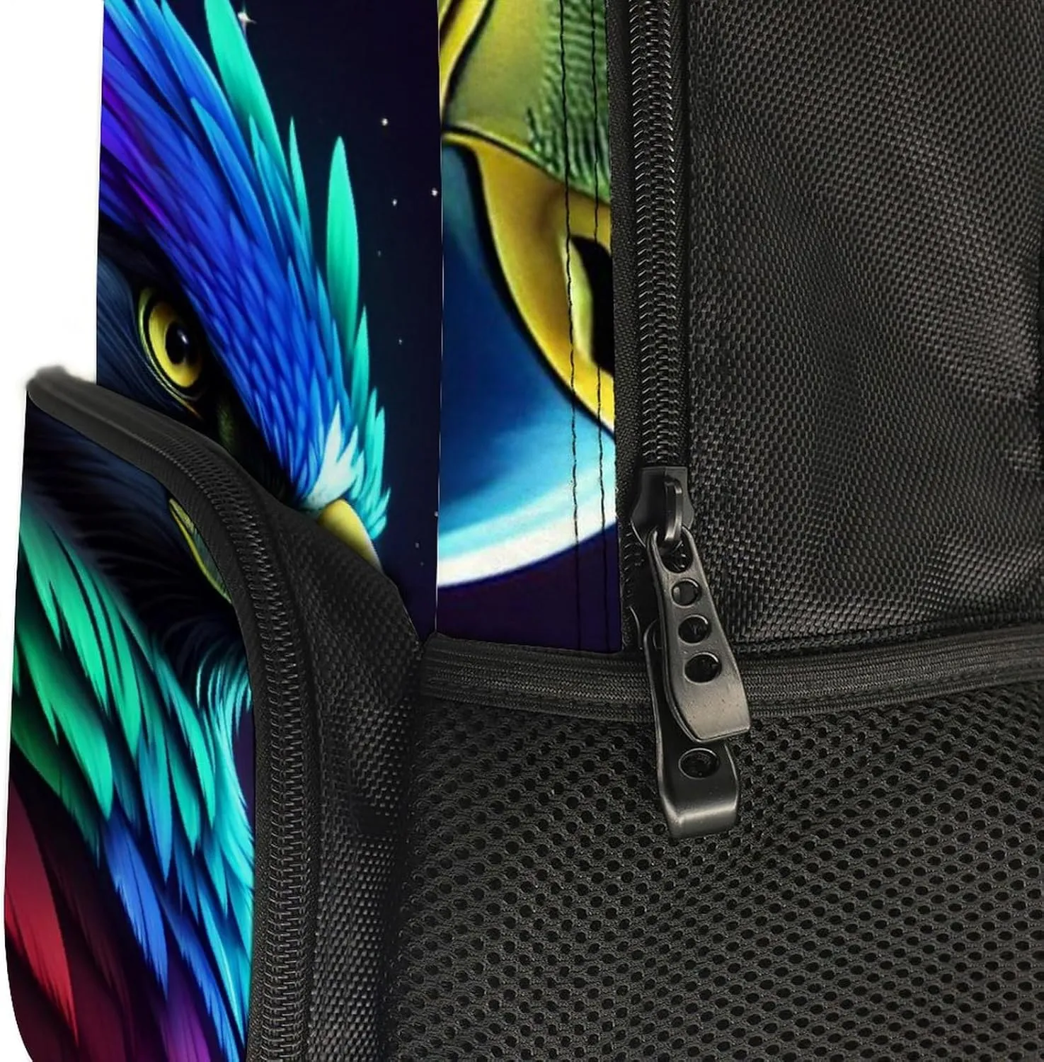 Adults Lightweight Colorful Eagle Art Rucksacks Large Capacity Bookbag With Adjustable Shoulder Straps for Trekking Outdoors Bicycle