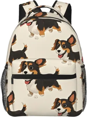 Adults Lightweight Cute Funny Dogs Art Shoulder Book Bags Big Capacity Shoulder Bag With Adjustable Shoulder Straps for Trekking Work Walking Cycling