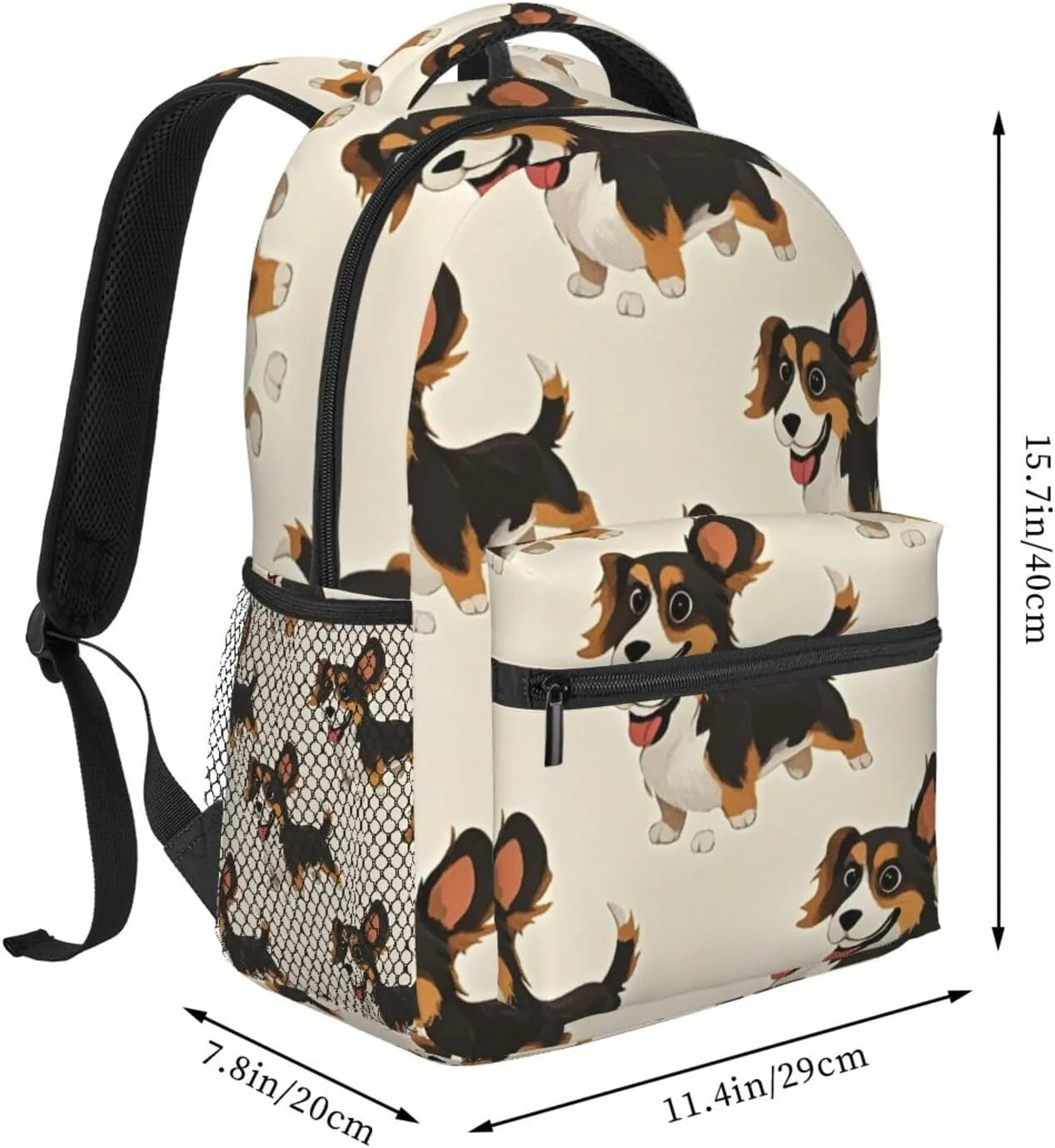 Adults Lightweight Cute Funny Dogs Art Shoulder Book Bags Big Capacity Shoulder Bag With Adjustable Shoulder Straps for Trekking Work Walking Cycling