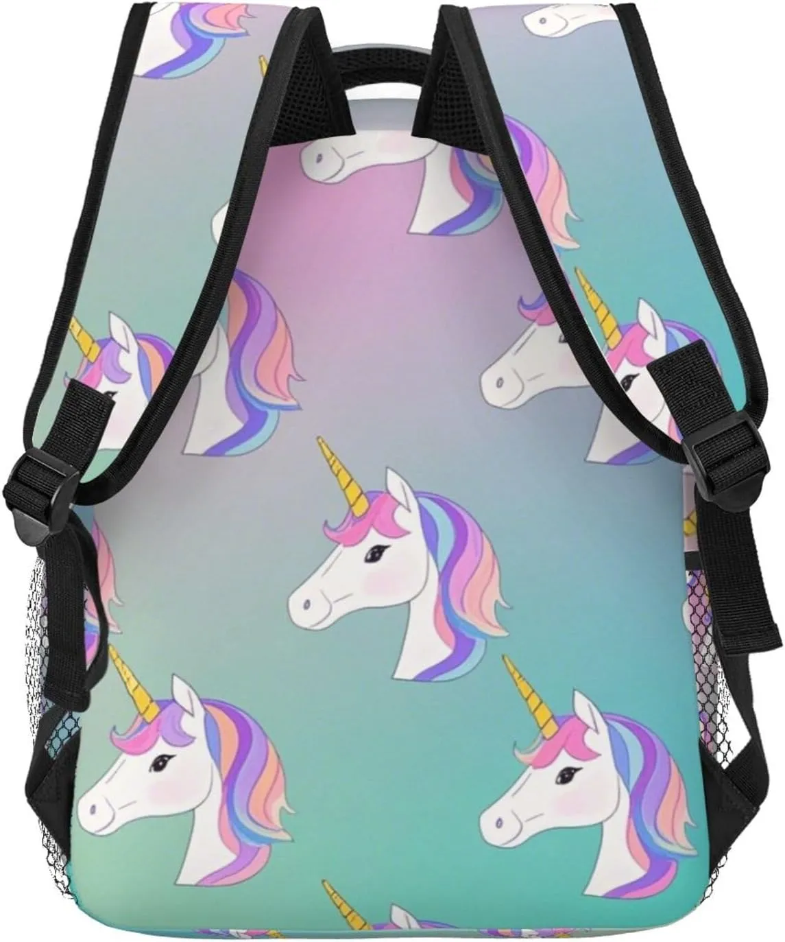 Adults Lightweight Funny Unicorn Art Rucksacks Large Capacity Bookbag With Adjustable Shoulder Straps for Trekking Outdoors Bicycle