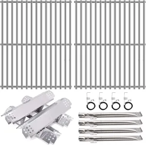 Adviace Grill Replacement Parts for Home Depot Nexgrill 4 Burner 720-0830H, 720-0783E, 720-0830D, 17 inch Cooking Grates, Grill Burner Tubes, Heat Shield Tent Plates and Igniters Replacement Parts.