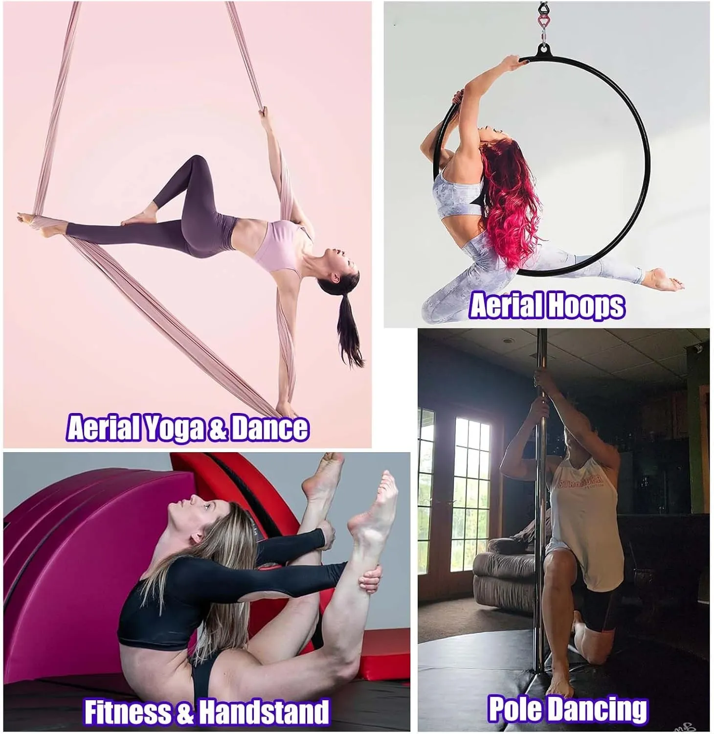 Aerial Hoop Crash Mat, 3cm/5cm/10cm Thick Folding Pole Mat, Shock Absorption Anti-Collision Circular Pad for Lyra Hoop and Stripper Pole Use