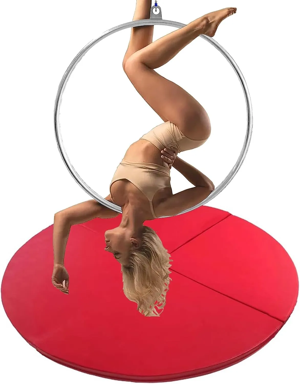 Aerial Hoop Crash Mat, 3cm/5cm/10cm Thick Folding Pole Mat, Shock Absorption Anti-Collision Circular Pad for Lyra Hoop and Stripper Pole Use