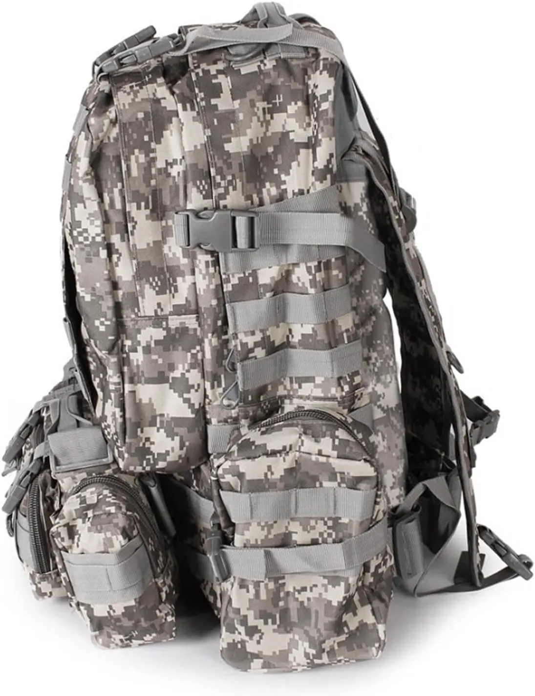 aiGear Tactical Backpack for Men, 55L Military Backpack, 3-Day Bug Out Bag for Camping Hiking Hunting with Molle System Army Daypack (55L ACU)