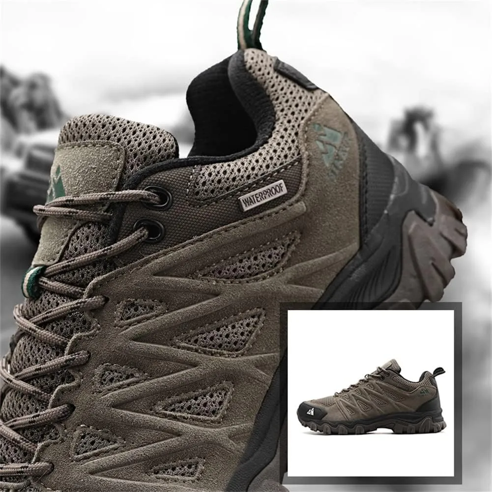 ailishabroy Men's Outdoor Hiking Shoes Lightweight Non Slip Outdoor Breathable Low Top Ankle Boots Hike Trekking Trails Camping Work Shoe