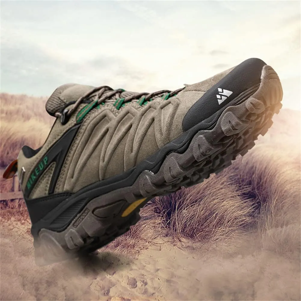 ailishabroy Men's Outdoor Hiking Shoes Lightweight Non Slip Outdoor Breathable Low Top Ankle Boots Hike Trekking Trails Camping Work Shoe