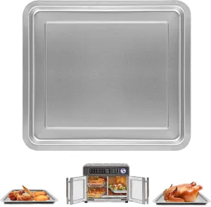 Air Fryer Accessories for Emeril Lagasse 26 QT Extra Large Air Fryer, 12.5''×11.3'' Stainless Steel Tray Grill Pan Grill Plate Crisper Plate Replacement Parts Rack