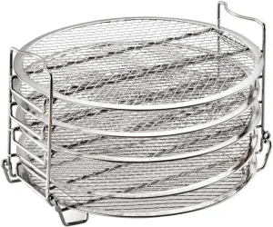 Air Fryer Cooker Rack 5-layer Dehydrator Stand Grill Accessory Stainless Steel Safe Easy to .5qt 8qt Fit