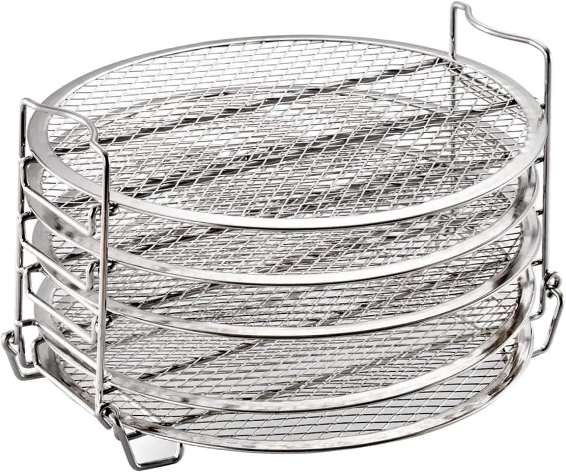 Air Fryer Cooker Rack 5-layer Dehydrator Stand Grill Accessory Stainless Steel Safe Easy to .5qt 8qt Fit