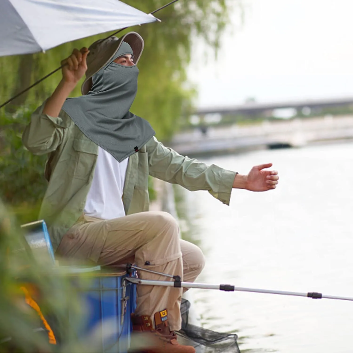 AIWOLU Balaclava Full Face Mask Summer for Sun Protection Breathable Long Neck Covers for Men Women Cycling Fishing…
