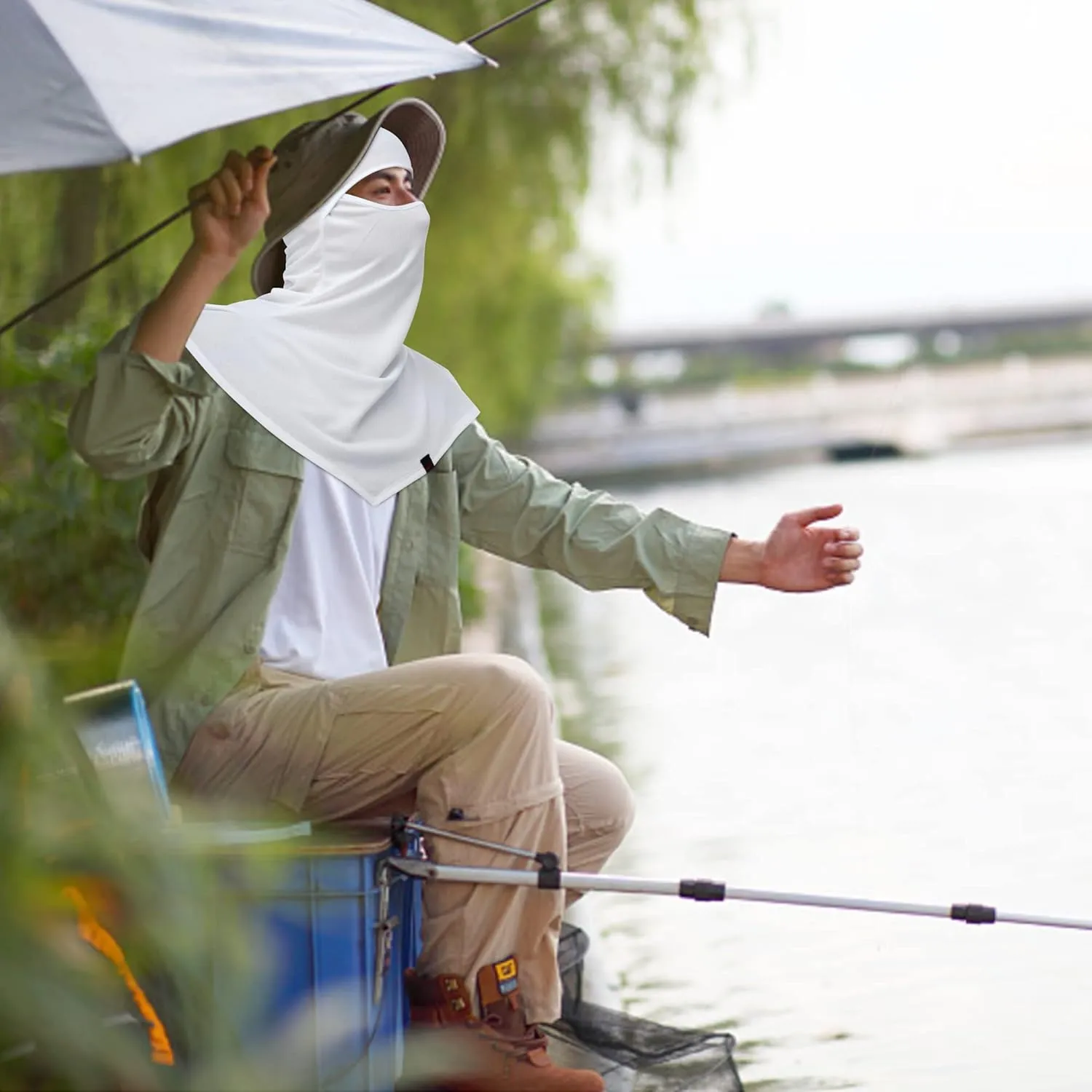 AIWOLU Balaclava Full Face Mask Summer for Sun Protection Breathable Long Neck Covers for Men Women Cycling Fishing…