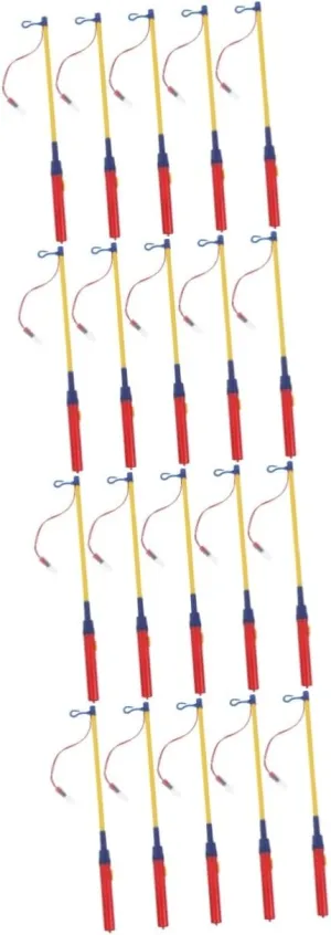 Alasum 20pcs Lantern Sticks with Led Light for Festivals Lightweight for Lantern Festival and Parties Battery Not Included