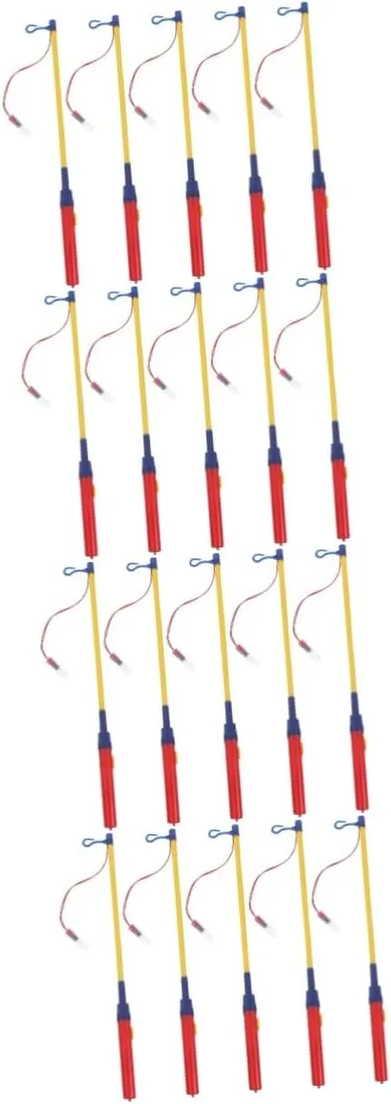 Alasum 20pcs Lantern Sticks with Led Light for Festivals Lightweight for Lantern Festival and Parties Battery Not Included