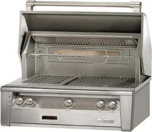 Alfresco ALXE-42SZ-LP 42" Liquid Propane Built-In Sear Zone Grill up to 108000 BTUH with Sear Zone Rotisserie and Built-In Motor in Stainless