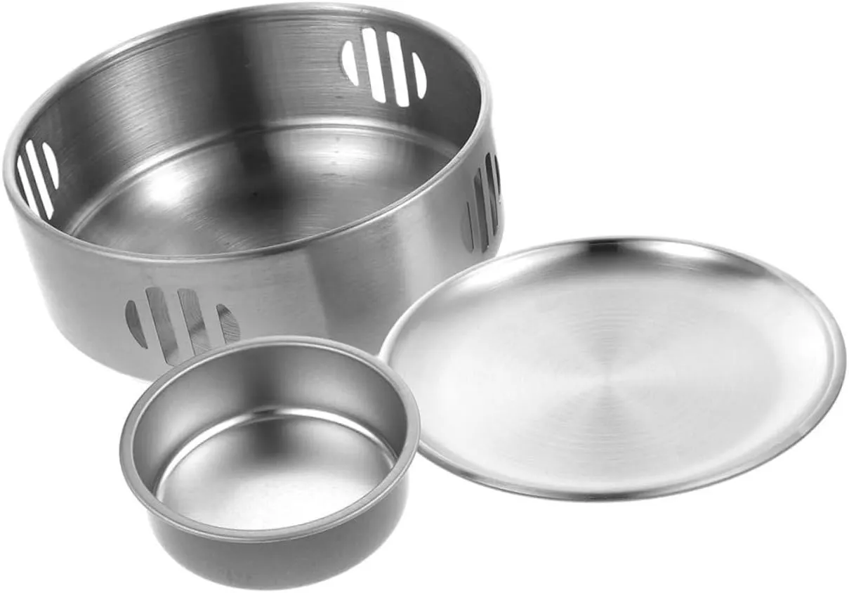 Alipis Stainless Steel Camping Alcohol Stove Compact Outdoor Grill for Heating Insulation Design for Easy Storage and Use