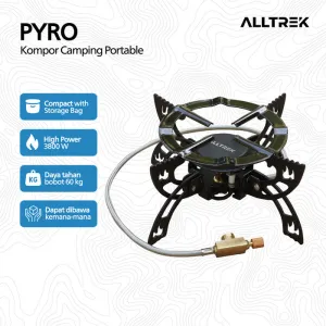 ALLTREK Kompor Camping Lipat PYRO Outdoor Split Small Gas Stove Camping Portable