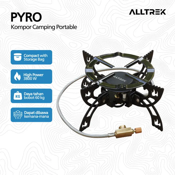 ALLTREK Kompor Camping Lipat PYRO Outdoor Split Small Gas Stove Camping Portable