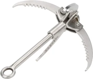 Alomejor Stainless Steel Folding Gripping Hook Durable Mountain Climbing Claw for Outdoor Mountain, Survival Tool