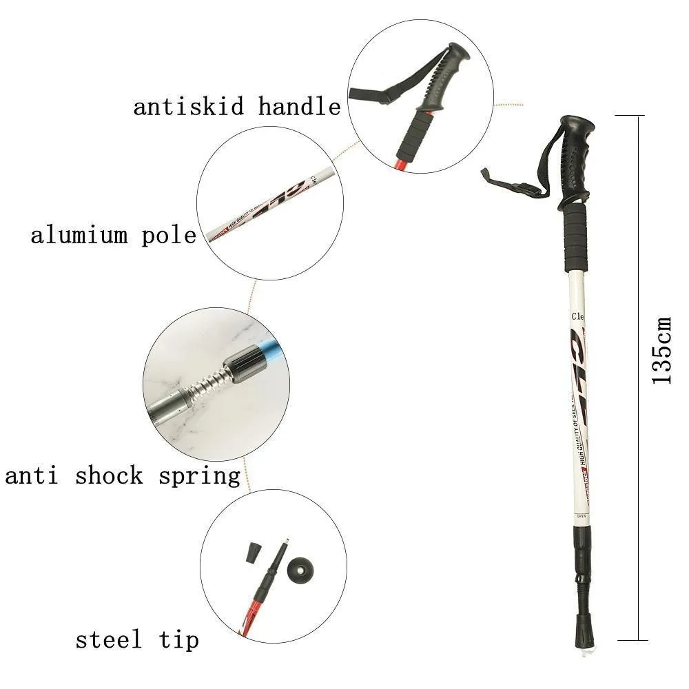 Aluminium Telescopic Trekking poles Set