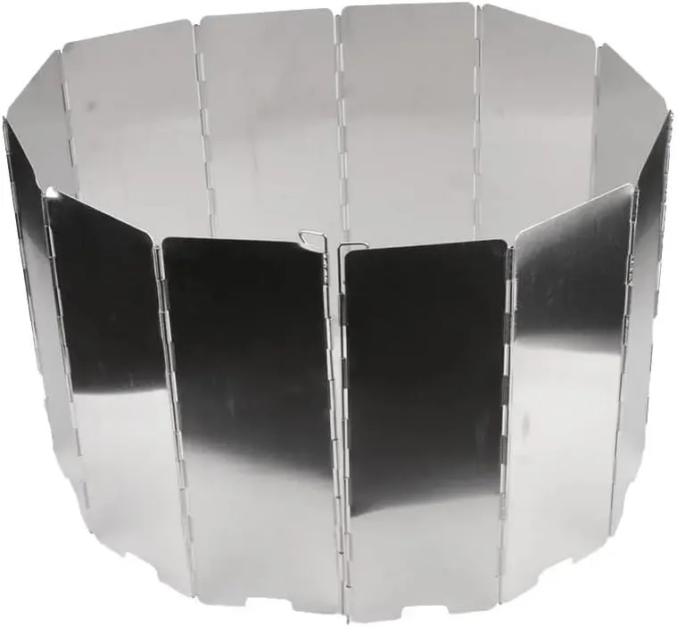 Aluminum Alloy Gas Stove Wind Shield for Outdoor Camping - Ultimate Windproof Screen for Solo Stove Stand and Camp Stove Cooking (Color : 14 plates)