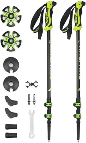 Aluminum Trekking Poles Ultra Lightweight 2 Pack Collapsible Adjustable Hiking Poles with Quick Lock and Ergonomic Grip for Hiking Camping Backpacking Walking All Terrain Accessories