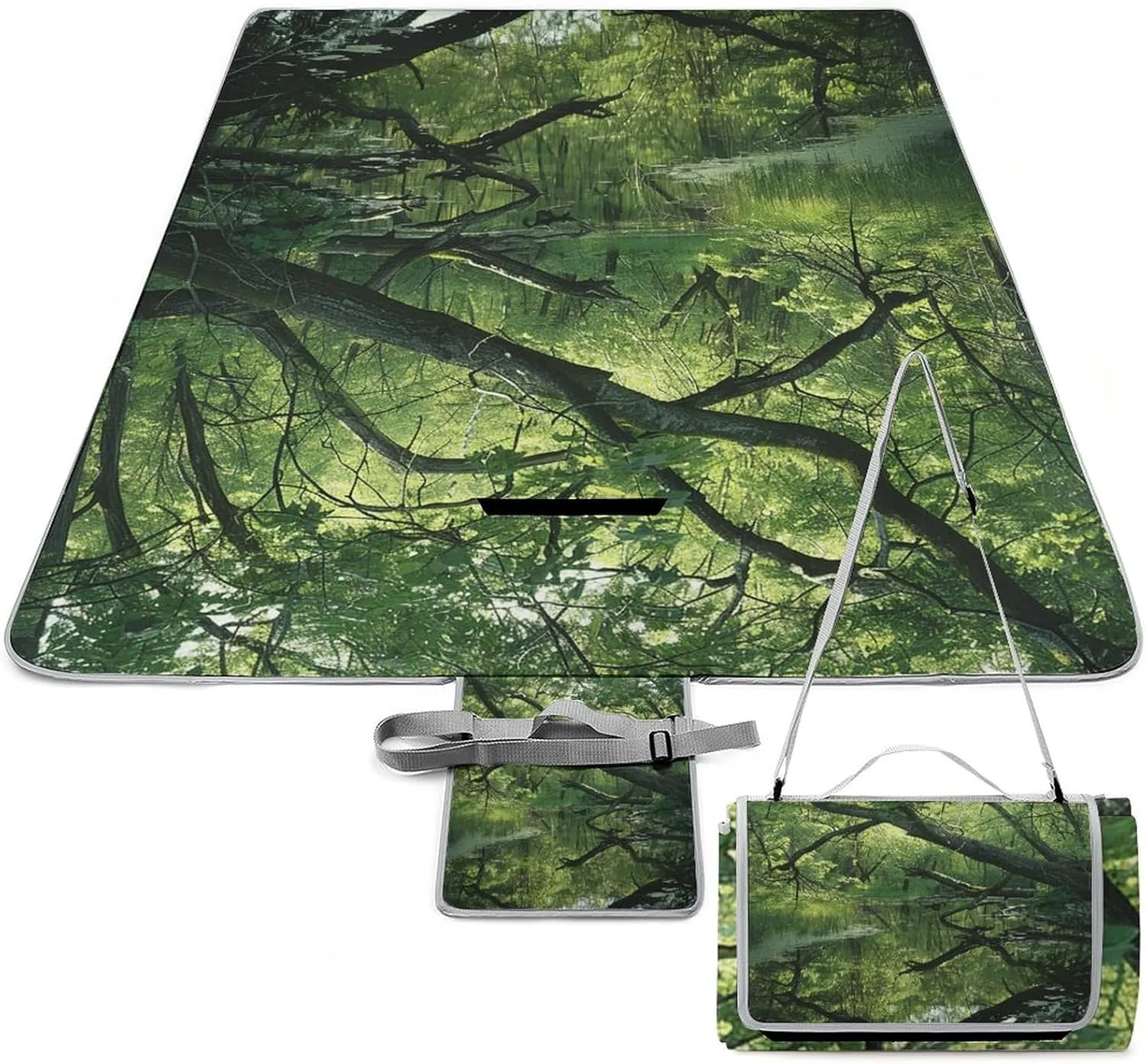 an Ancient Swamp Picnic Blanket Outdoor, Oversized Beach Blanket, Foldable Lightweight Waterproof Sand Cushion Suitable for Beaches, Camping Grasslands Mat