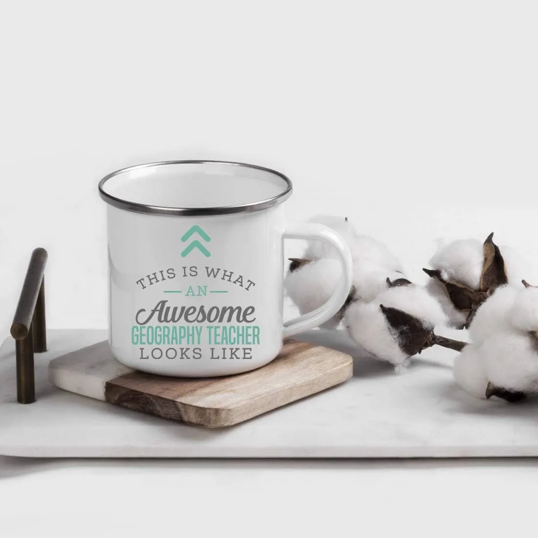 Andaz Press 11oz. Stainless Steel Campfire Coffee Mug Gift, This is What an Awesome Geography Teacher Looks Like, 1-Pack, Birthday Gift Ideas Coworker Him Her, Includes Gift Box