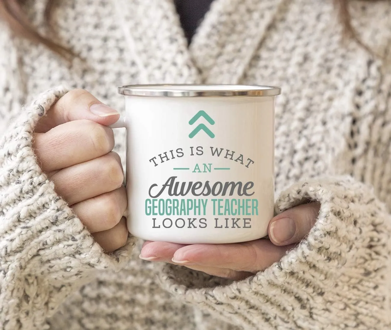 Andaz Press 11oz. Stainless Steel Campfire Coffee Mug Gift, This is What an Awesome Geography Teacher Looks Like, 1-Pack, Birthday Gift Ideas Coworker Him Her, Includes Gift Box