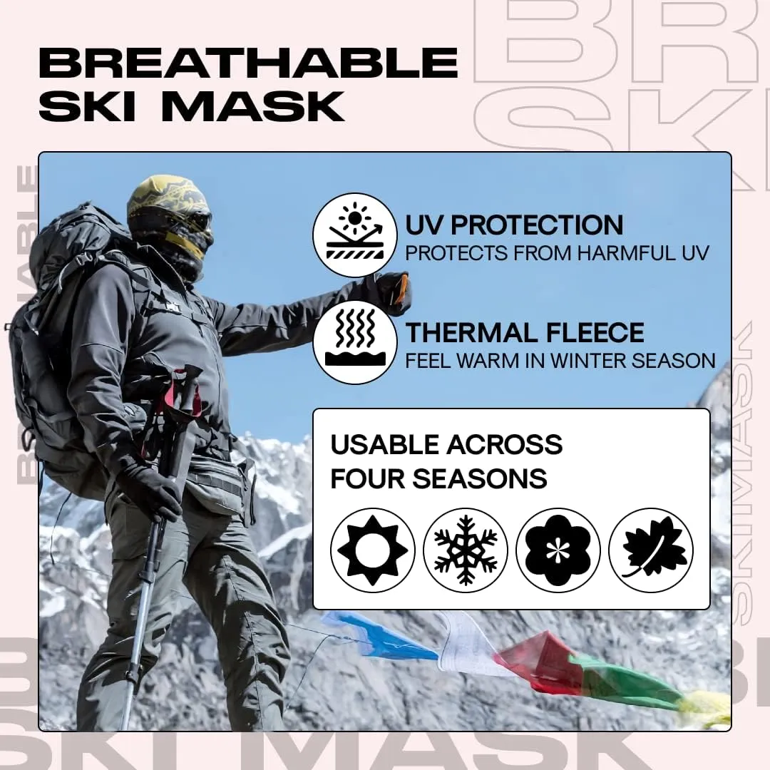 Anime Ski Mask with Design - Balaclava Summer Skii and Winter Masks for Men Women, Face Cover Windproof UV Protection