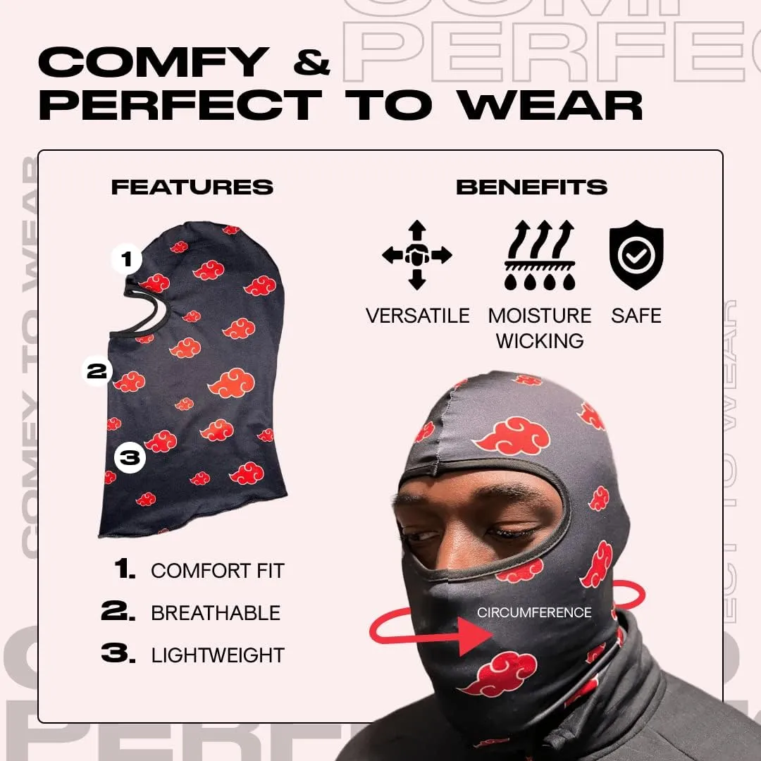 Anime Ski Mask with Design - Balaclava Summer Skii and Winter Masks for Men Women, Face Cover Windproof UV Protection