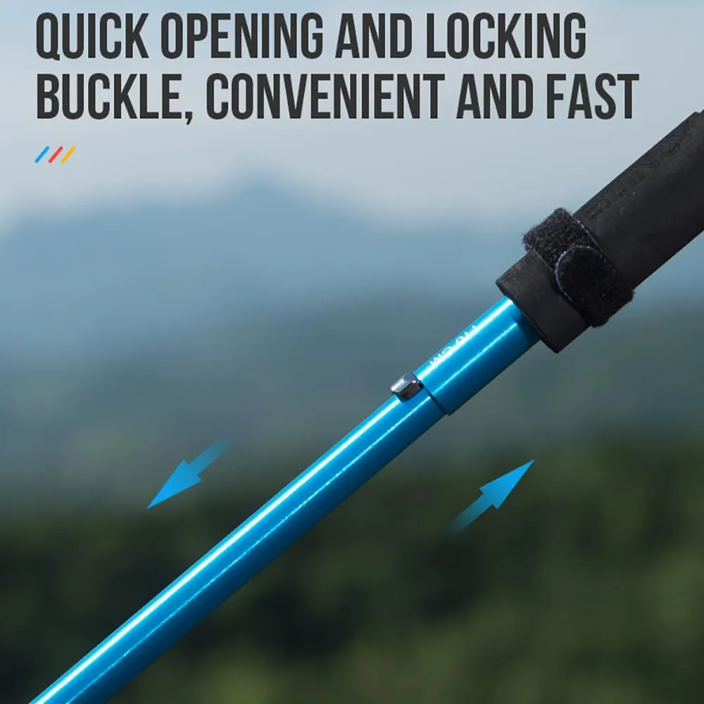AONIJIE 2PcsTrekking Poles for Hiking, Collapsible Lightweight Walking Sticks 7075 Aluminum for Men and Women