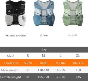 AONIJIE 5L Lightweight Trail Running Backpack for Men Women, Race Hydration Vest, Off Road Accessories for Outdoor Climbing Mountaineering