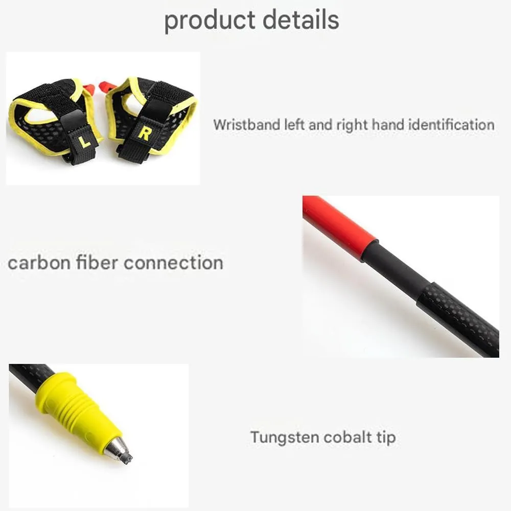 AONIJIE New Full Carbon Trekking Pole, Ultra-Light Folding Cross-Country Pole, Convenient Wrist Hanging for Cross-Country, Mountaineering, Hiking, Running