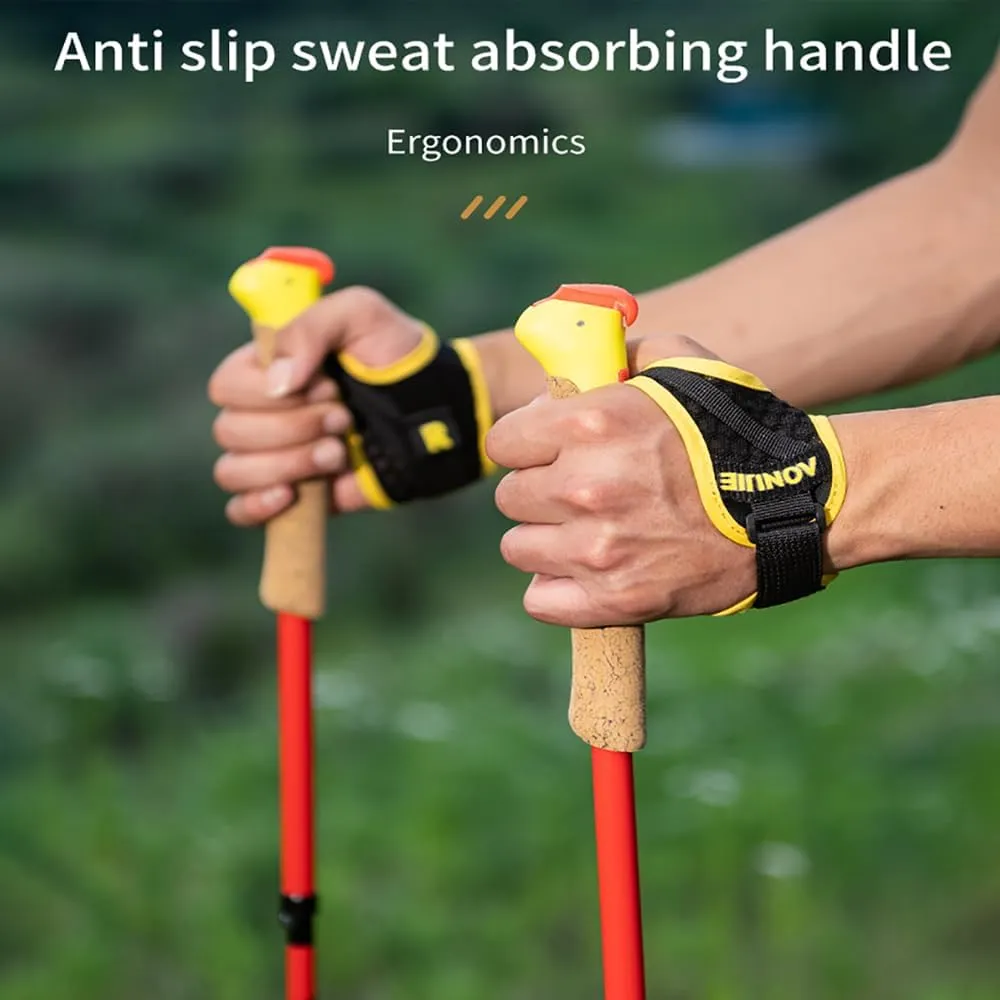 AONIJIE New Full Carbon Trekking Pole, Ultra-Light Folding Cross-Country Pole, Convenient Wrist Hanging for Cross-Country, Mountaineering, Hiking, Running