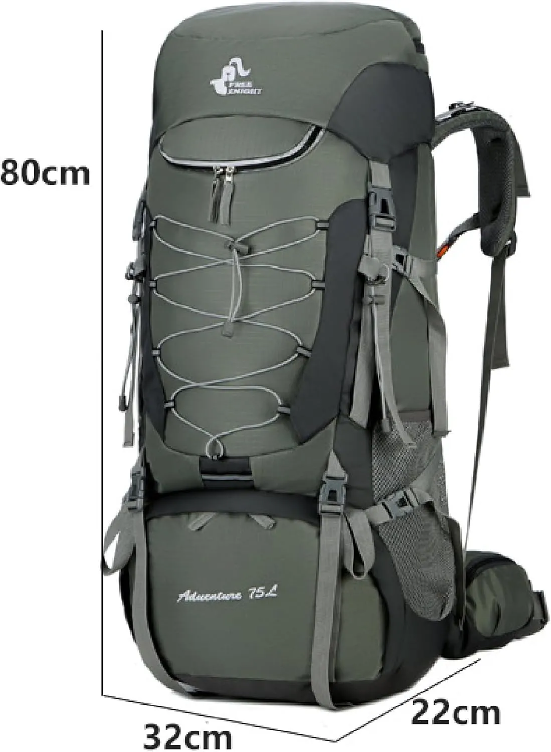 APLUSH Hiking Backpack High Capacity Lightweight Waterproof Camping Backpack Travel Daypack with Rain Cover,Blue a,75L