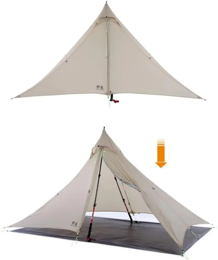 ASTA Gear Fengyin 2 Pyramid Tent,Portable Ultralight Tent Waterproof 1-2 Person for Outdoor，Camping,Hiking,Backpacking