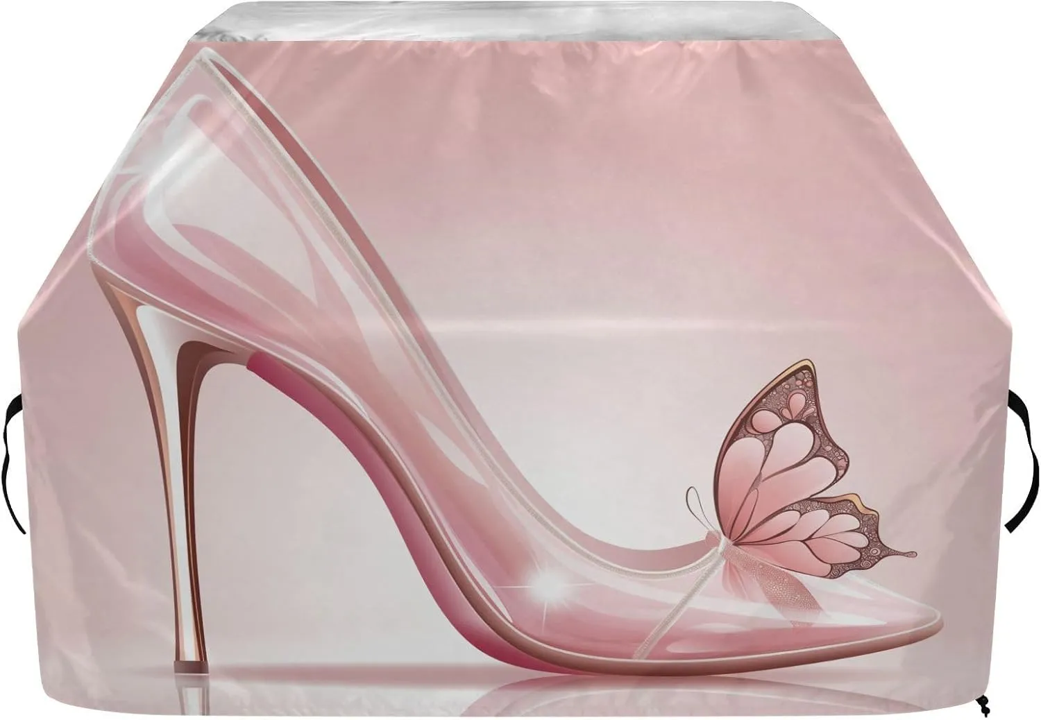 ATTX 65-Inch Elegant Pink High Heel Shoes Grill Cover for Outdoor Gas Grills | Fade & UV Resistant BBQ Protector with Reinforced Seams | Durable Weatherproof Barbecue Cover#163
