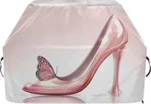 ATTX 65-Inch Elegant Pink High Heel Shoes Grill Cover for Outdoor Gas Grills | Fade & UV Resistant BBQ Protector with Reinforced Seams | Durable Weatherproof Barbecue Cover#165