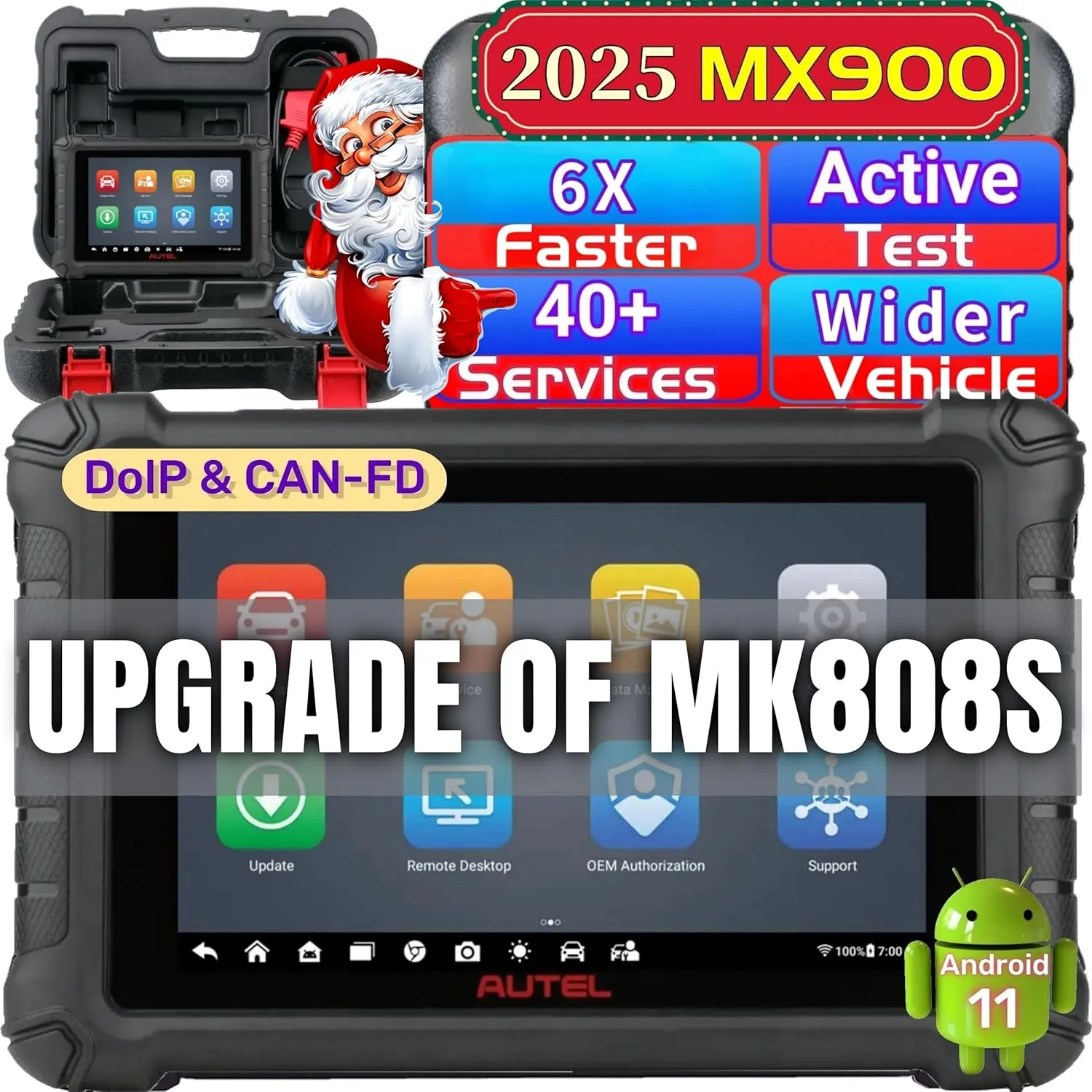Autel MaxiCheck MX900 OBD2 Scanner, Upgrade of MK808S MX808S MK808BT MK808Z, Same Function as MaxiCOM MK900 MK900BT All System Diagnostic Scan Tool for Cars, 40  Reset Services, Autos Maxisys Tool