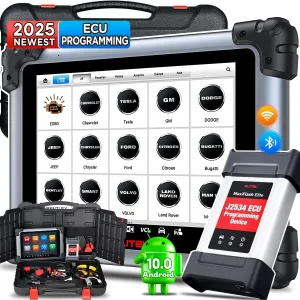 Autel Scanner MaxiSYS MS908S PRO II: 2025 J2534 ECU Programming PMI Coding Adaption As MSUltra MS919 Elite II PRO, US Ver. of MaxiCOM MK908 PRO II, AutoScan 2.0, Active Test 38  Resets, 8-Core, 4/128G