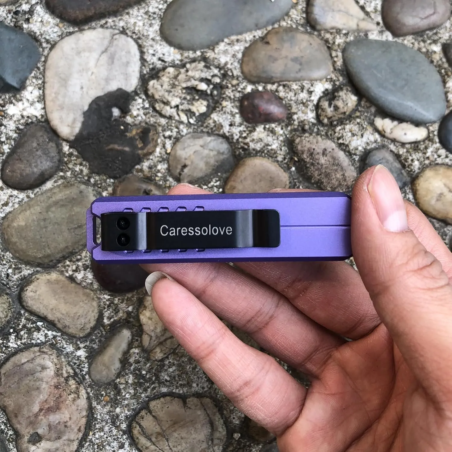 Automatic Utility Knife, Safety Black Box Cutter Retractable, EDC Push Button Knife, Exacto Scalpel Knife, 10PCS #23 Razor Blades Pocket Knife with Clip (Purple)