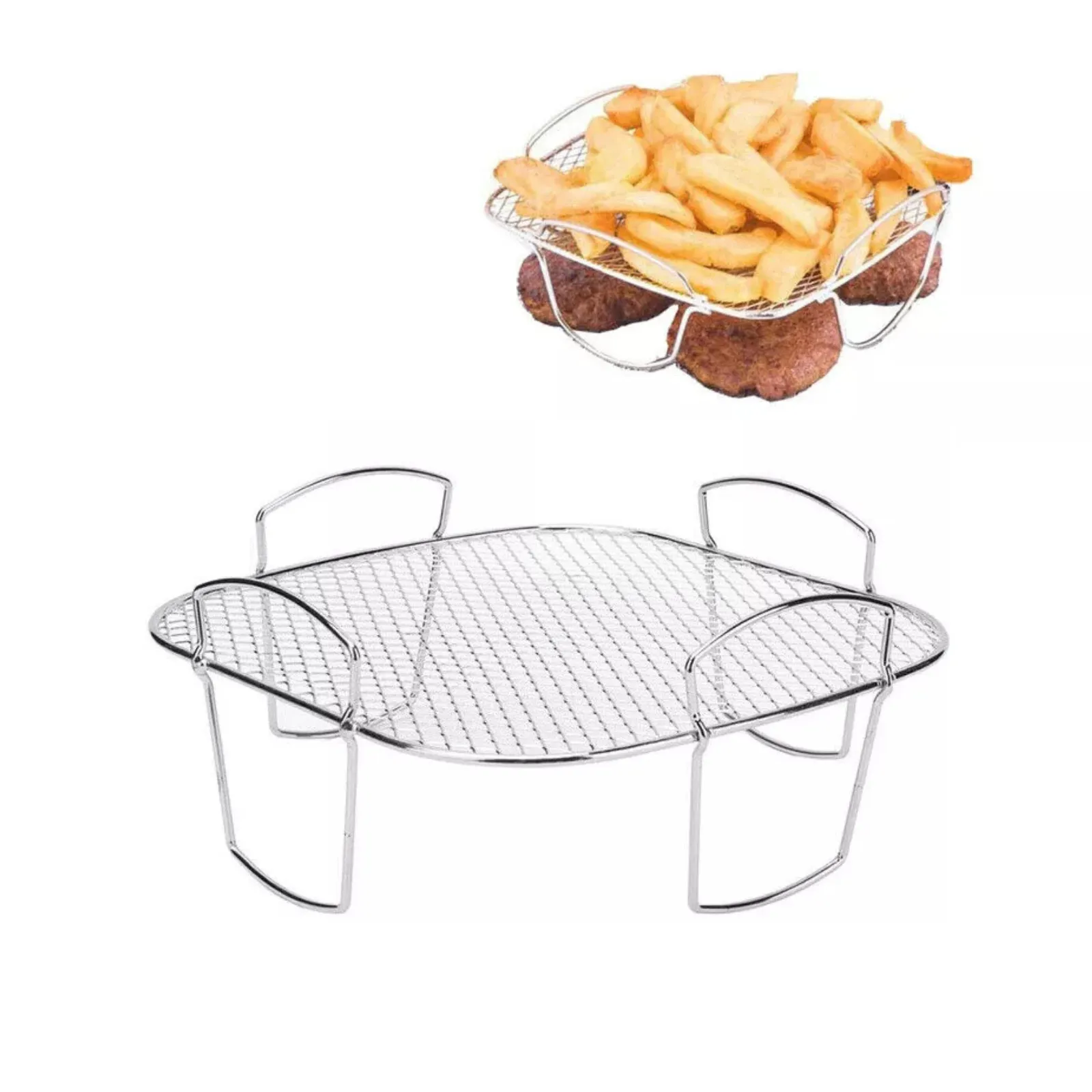 Baking Tray Grill Holder Air Fryer Rack Kitchen Grill Air Fryer Accessories