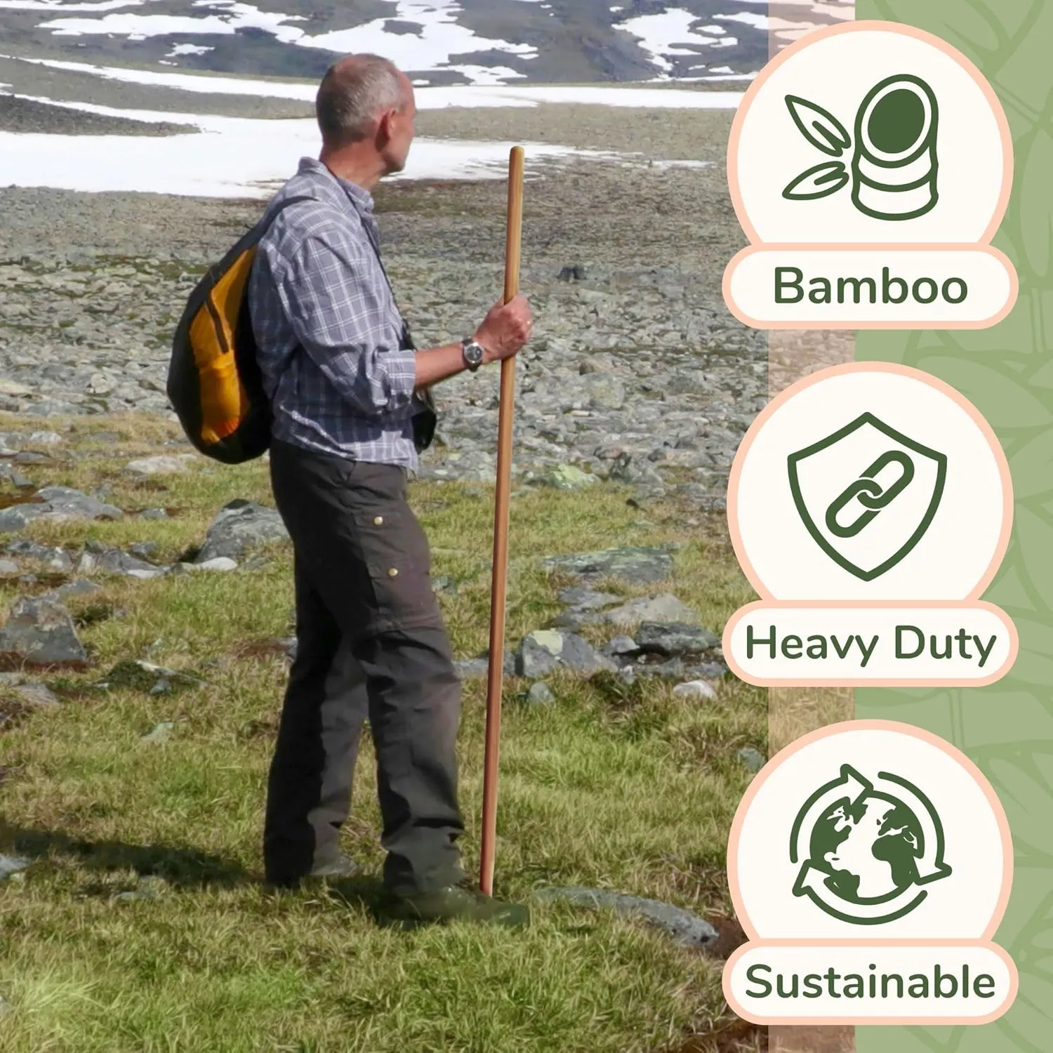 BambooMN Sturdy Bamboo Stick for Fitness, Yoga, Physical Rehabilitation. 1",1.1",1.18" & 1.375" Diameters. Available in Bulk Quantities