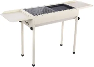 Barbecue Charcoal Grill Stainless Steel Folding Portable for Outdoor Cooking Camping Hiking Picnics Backpacking or Any Outdoor Event 65cm X 68cm X30cm