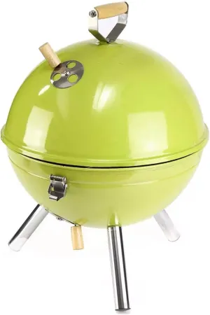 Barbecue Grill 30x44cm Portable BBQ Grill Outdoor Camping Travel Charcoal Stove with Vent BBQ Charcoal Barbecues (Color : Green, Size : 30x44cm) (Green 30x44cm)